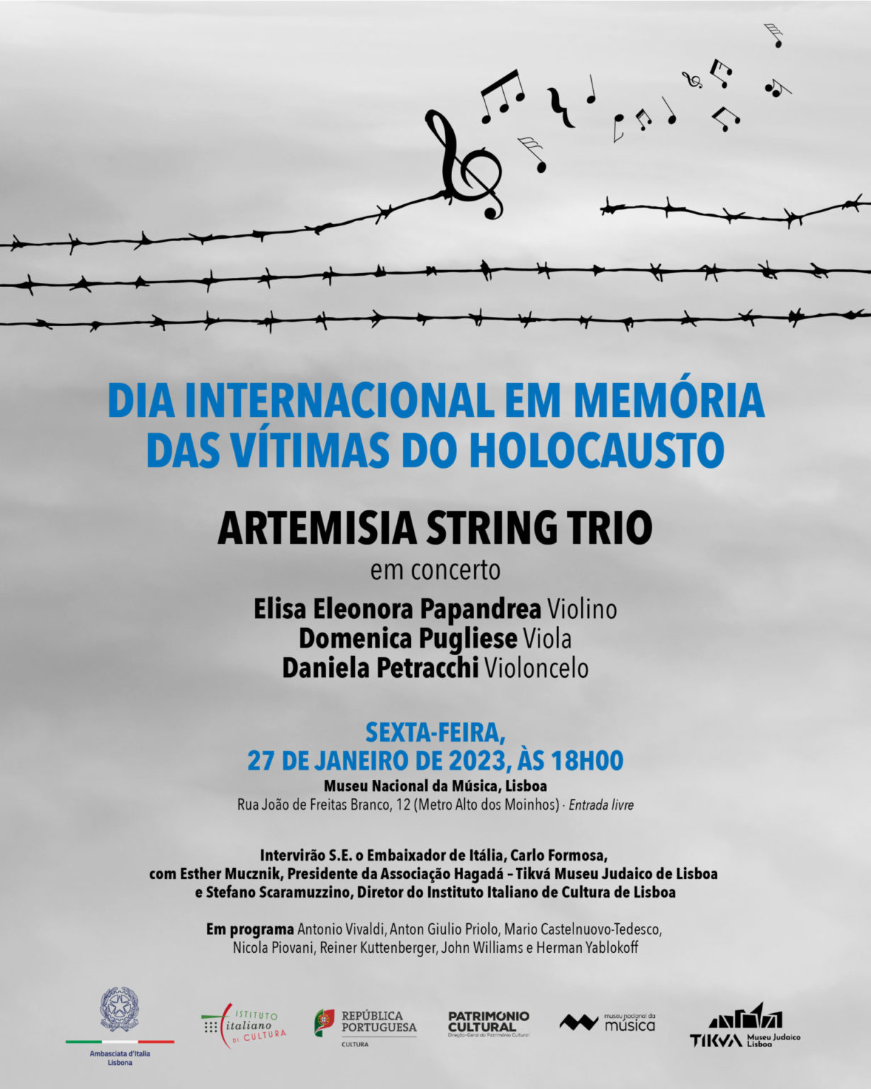 Lisboa Concerto assinala Dia da Memória das Vítimas do Holocausto e