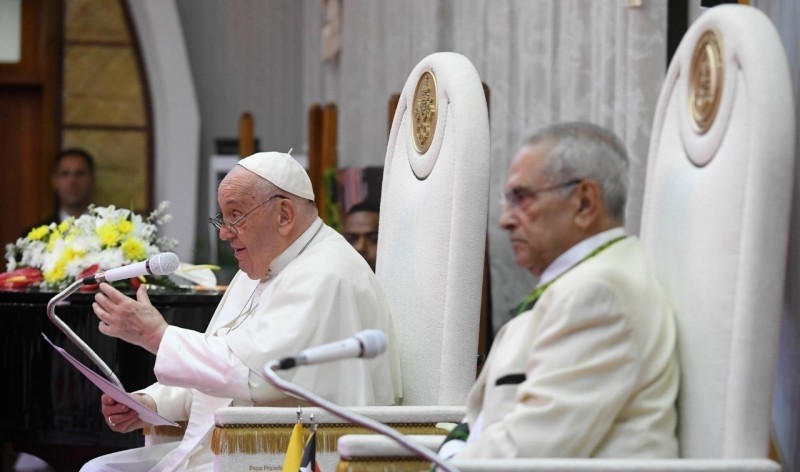 Timor Leste Papa visita Palácio Presidencial após novo banho de