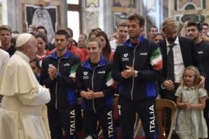 Igreja/Desporto: Papa afirmou a «importância de formar equipa» e a formação nos valores