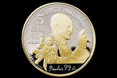 Vaticano: Canonização do Papa Paulo VI recordada em moeda