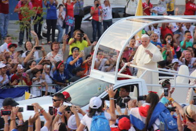 JMJ 2019: Emoção na receção ao Papa e um pedido de pronunciamento sobre a Venezuela (C/vídeo)