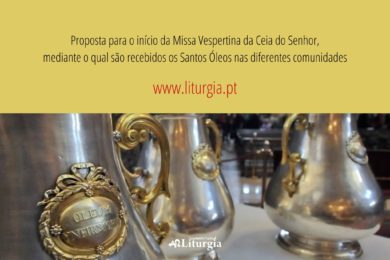 Portugal: Secretariado da Liturgia propõe «novo rito» para o acolhimento dos Santos Óleos