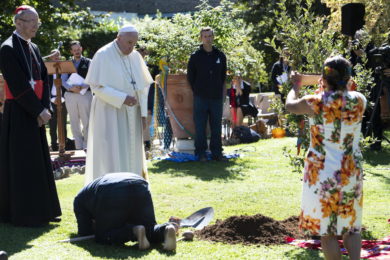 Ecologia: Papa plantou árvore de Assis nos Jardins do Vaticano, com líderes indígenas da Amazónia (c/vídeo)