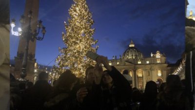 Vaticano: Presépio italiano e árvore eslovena assinalam Natal na Praça São Pedro