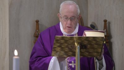 Covid-19: Papa elogia quem se preocupa com os outros (c/vídeo)