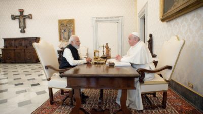 Vaticano: Papa recebeu primeiro-ministro indiano, Narendra Modi