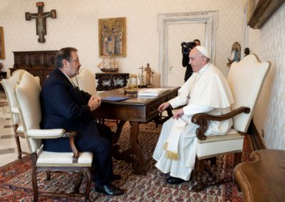 Vaticano: Bruno Bobone, presidente da UNIAPAC, encontrou-se com o Papa Francisco