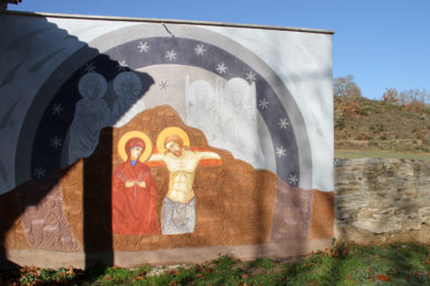 Igreja/Cultura: Murais recuperam técnicas antigas para retratar milagre da Senhora da Veiga e os sete mistérios de Jesus e de Maria (c/fotos)