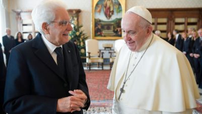 Francisco/11ºaniversário: Presidente da Itália destacou «incessantes apelos» do Papa pelos mais necessitados e pela paz
