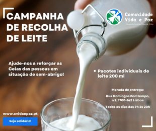 Solidariedade: Comunidade Vida e Paz dinamiza campanha de recolha de leite