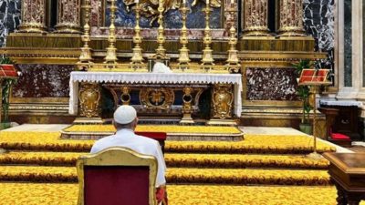 Vaticano: Papa foi à Basílica de Santa Maria Maior agradecer pela viagem a Malta