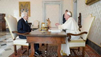 Vaticano: Papa Francisco escreveu a presidente italiano