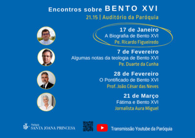 Lisboa: Paróquia de Santa Joana Princesa promove «Encontros sobre Bento XVI»