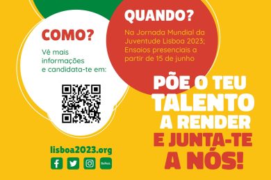 JMJ: Lisboa 2023 abre candidaturas nacionais e internacionais para elenco artístico do encontro