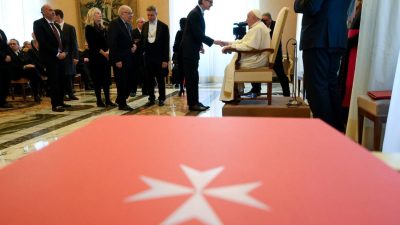 Ordem de Malta: «O vosso trabalho não é apenas humanitário, mas é um ato religioso», afirmou o Papa