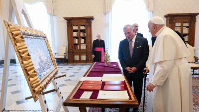 Vaticano: Papa Francisco recebeu rei da Jordânia