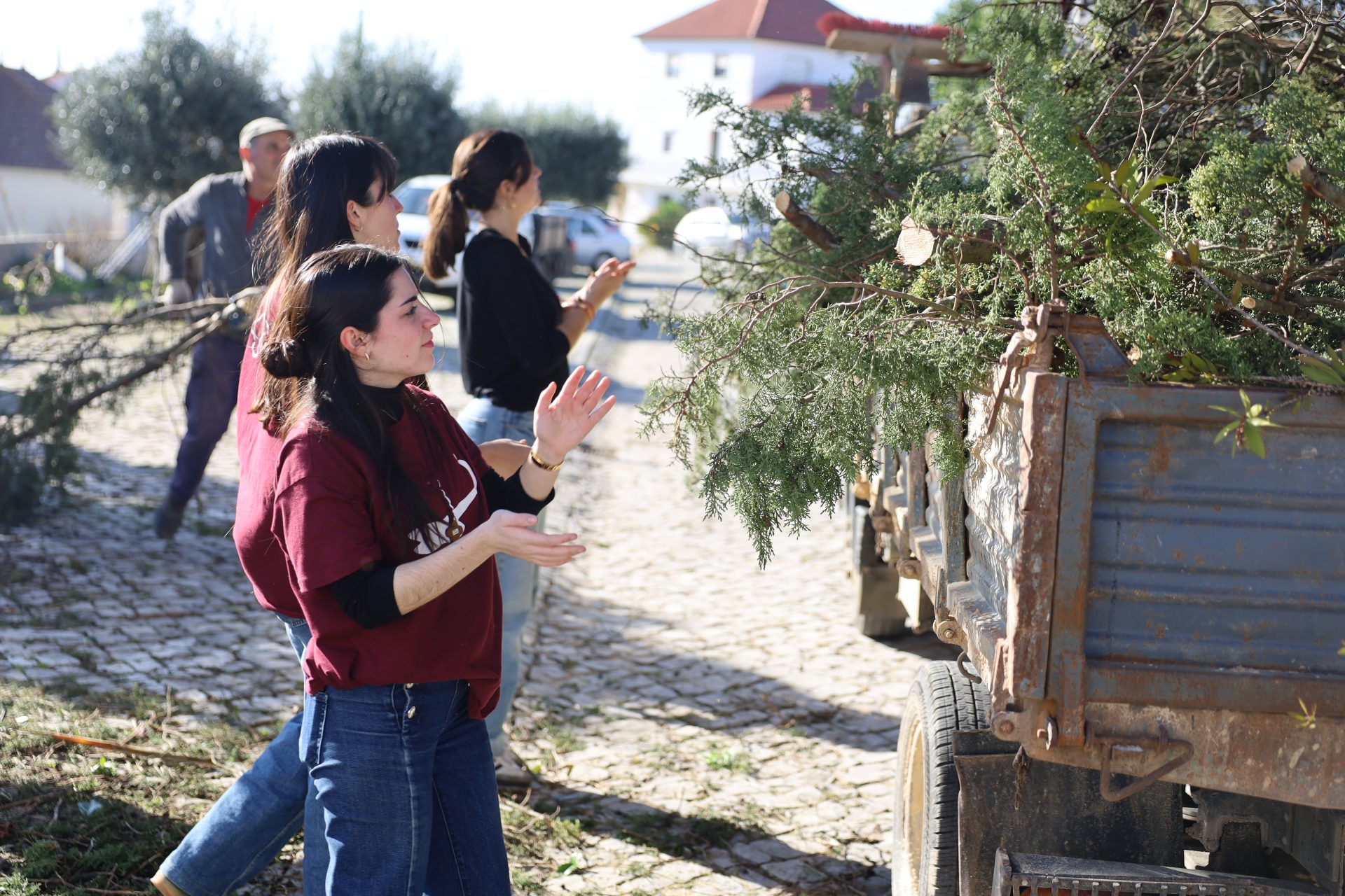 Missão País: Estudantes de Medicina Veterinária ajudam a reconstruir telhados, limpar casas e retirar árvores caídas com a tempestade, em Abiul