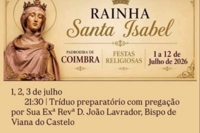 Coimbra: D. João Lavrador orienta tríduo preparatório das festas da Rainha Santa Isabel