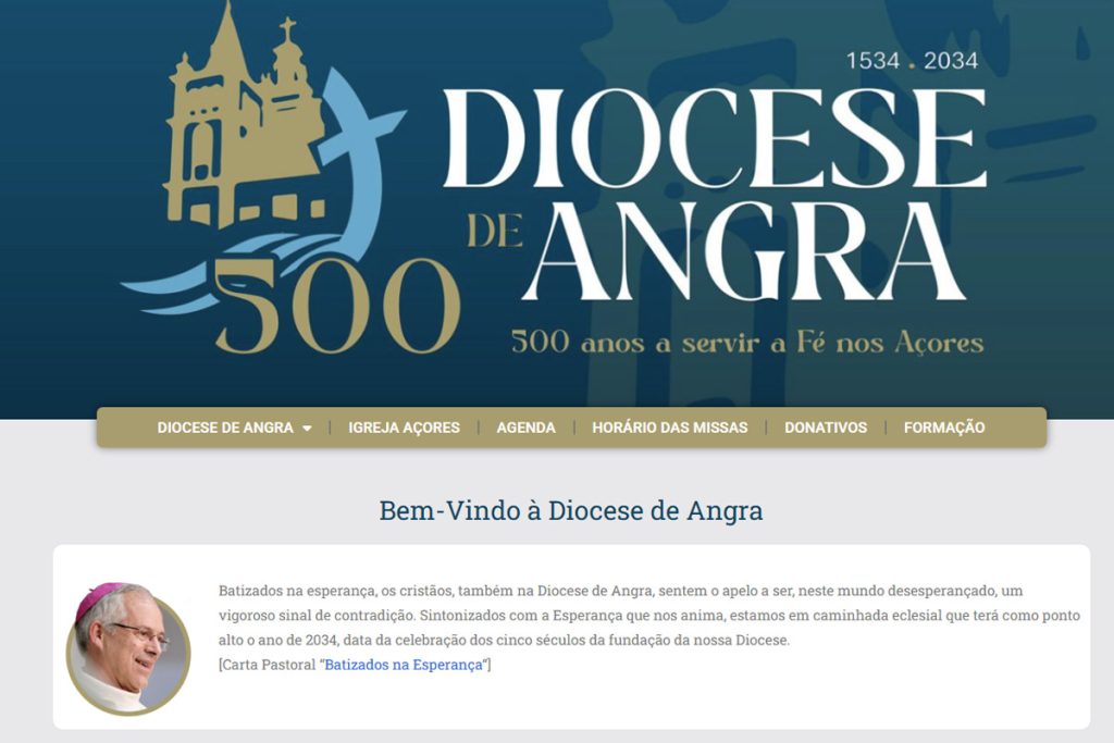 Igreja/Media: Diocese de Angra tem uma nova página institucional na internet